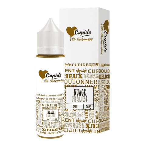 E-liquide Nuage Praliné FUEL Cupide, flacon de 50 mL et sa boîte
