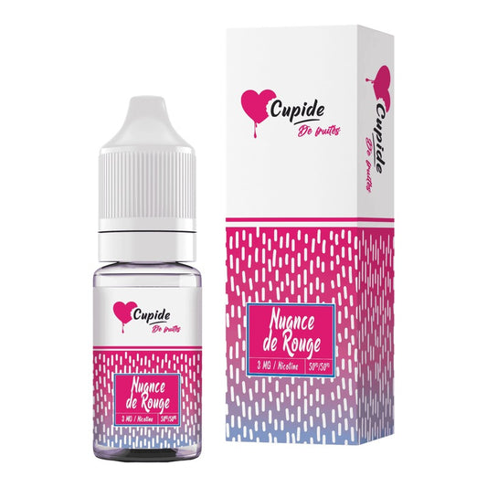 E-liquide Nuance de Rouge FUEL Cupide, flacon de 10 mL et sa boîte
