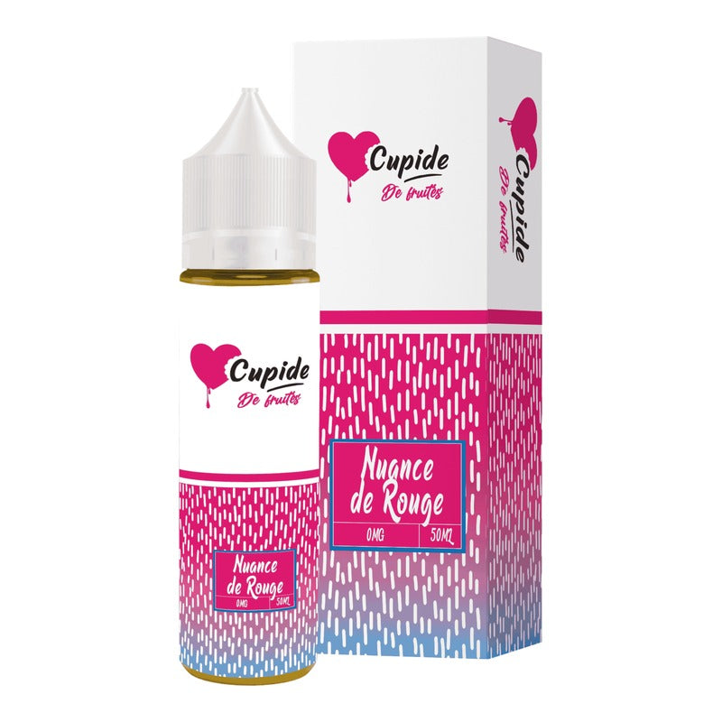 E-liquide Nuance de Rouge FUEL Cupide, flacon de 50 mL et sa boîte