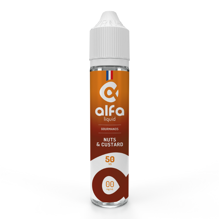 E-liquide Nuts & Custard Alfaliquid, flacon de 50 mL