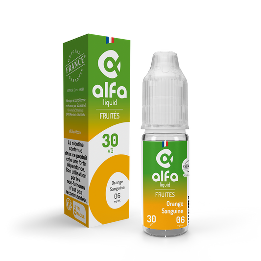 E-liquide Orange Sanguine Alfaliquid, flacon de 10 mL