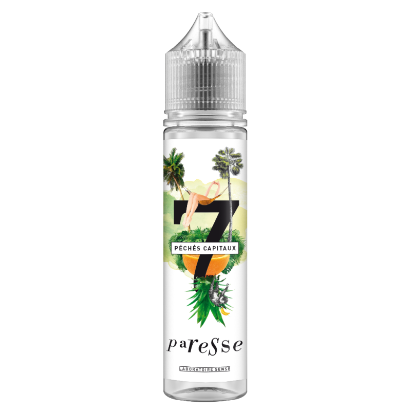 E-liquide Paresse Laboratoire Sense 7 Péchés Capitaux, flacon de 50 mL