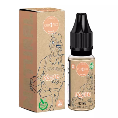 E-liquide Pêche Curieux Edition Natural, flacon de 10 mL