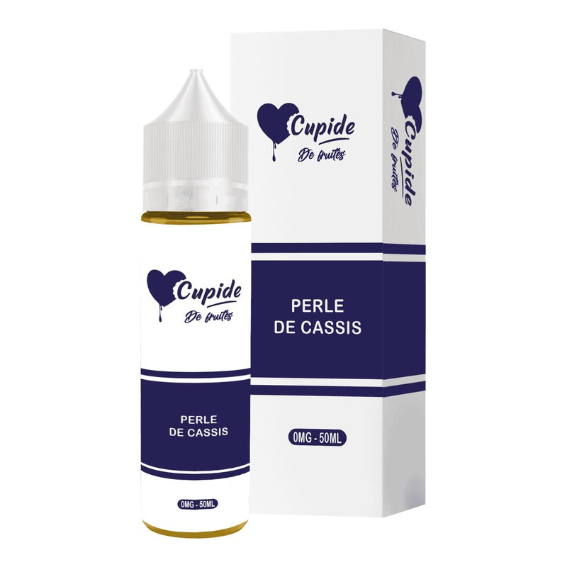 E-liquide Perle de Cassis FUEL Cupide, flacon de 50 mL et sa boîte