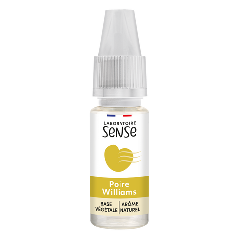 E-liquide Poire Williams Laboratoire Sense, flacon de 10 mL