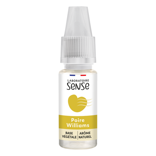 E-liquide Poire Williams Laboratoire Sense, flacon de 10 mL