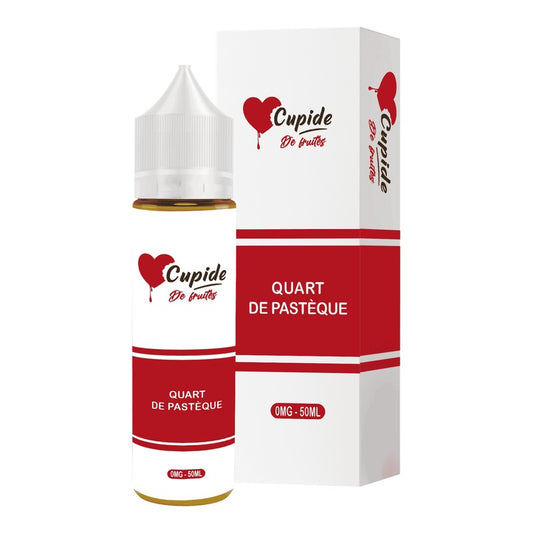 E-liquide Quart de Pastèque FUEL Cupide, flacon de 50 mL et sa boîte