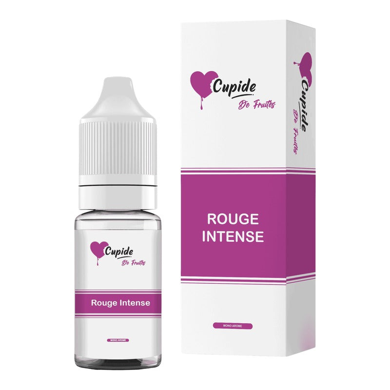E-liquide Rouge Intense FUEL Cupide, flacon de 10 mL et sa boîte