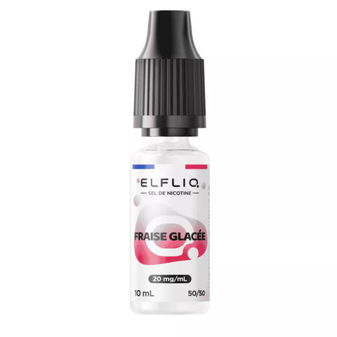 E-liquide Fraise Glacée Elfbar Elfliq Made In France aux sels de nicotine, flacon de 10 mL