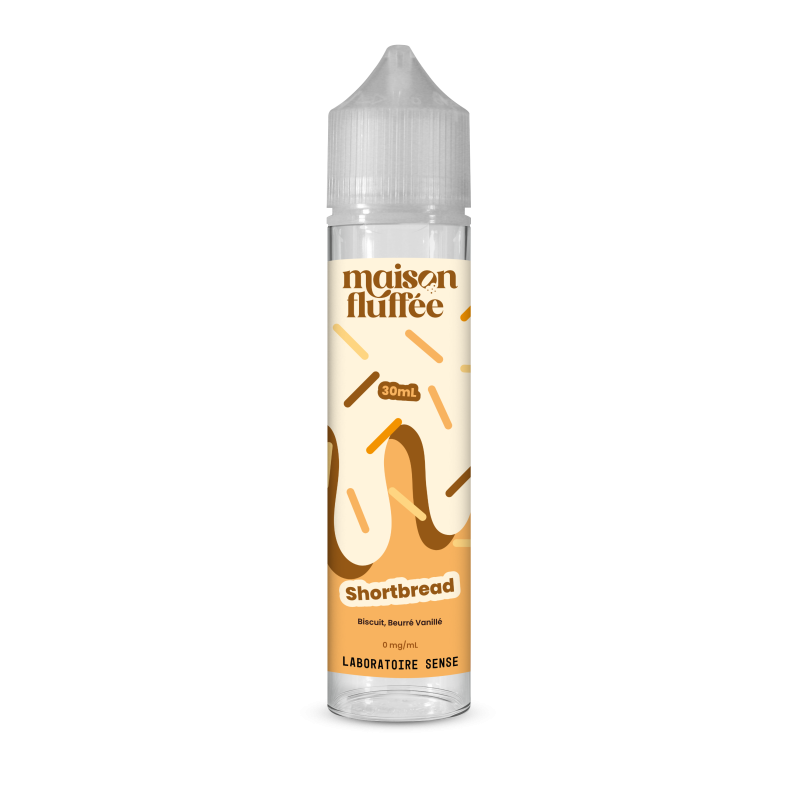 E-liquide Shortbread Laboratoire Sense Maison Fluffée, flacon de 30 mL