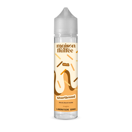 E-liquide Shortbread Laboratoire Sense Maison Fluffée, flacon de 30 mL