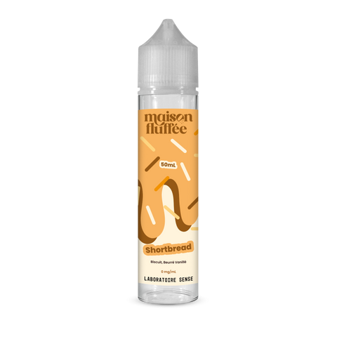 E-liquide Shortbread Laboratoire Sense Maison Fluffée, flacon de 50 mL