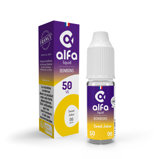 E-liquide Sweet Joker Alfaliquid, flacon de 10 mL