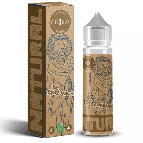 E-liquide Tanzanien Curieux Edition Natural, flacon de 50 mL