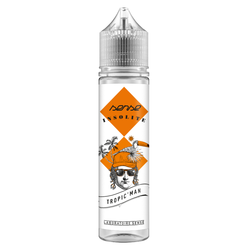 E-liquide Tropic'man Laboratoire Sense Insolite, flacon de 50 mL