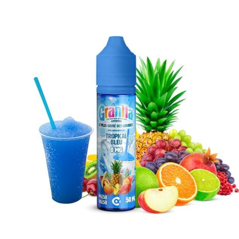 E-liquide Tropical Bleu Alfaliquid Granita, flacon de 50 mL