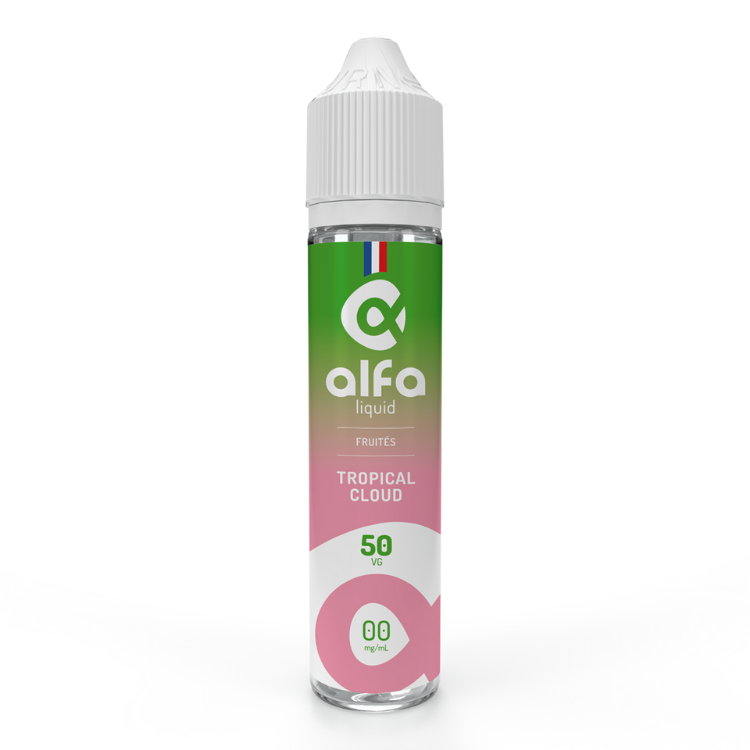 E-liquide Tropical Cloud Alfaliquid, flacon de 50 mL