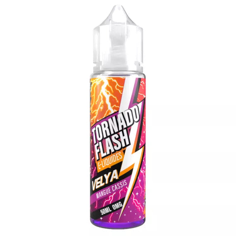 E-liquide Velya Mangue Cassis Tornado Flash, flacon de 50 mL