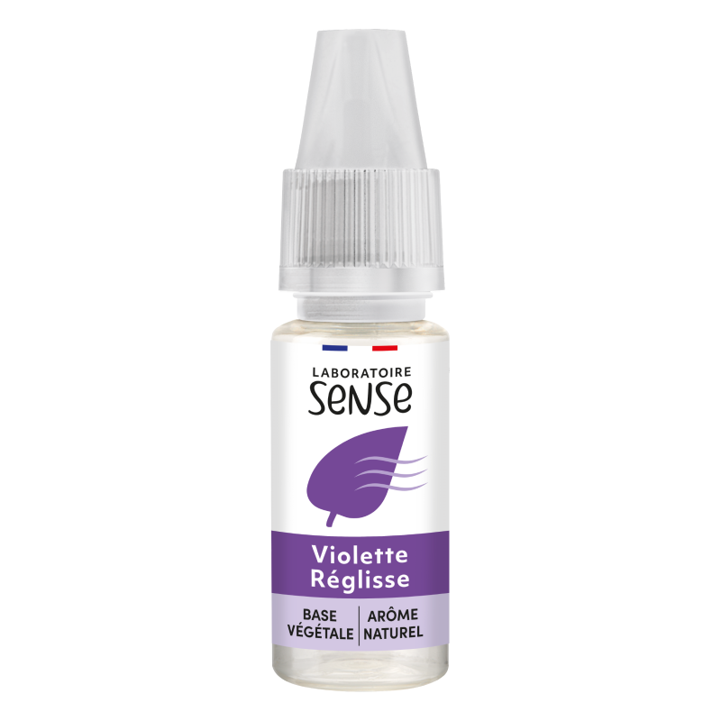 E-liquide Violette Réglisse Laboratoire Sense, flacon de 10 mL