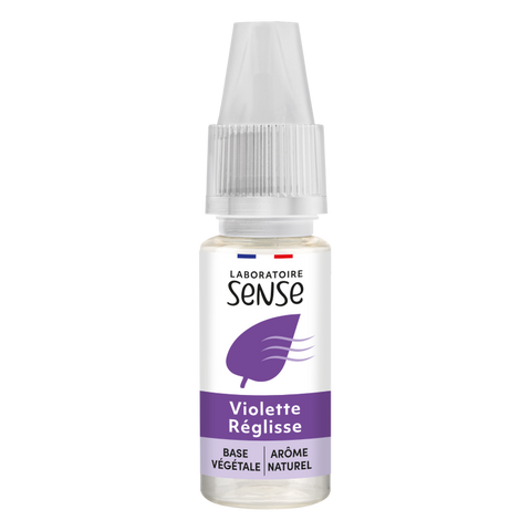 E-liquide Violette Réglisse Laboratoire Sense, flacon de 10 mL