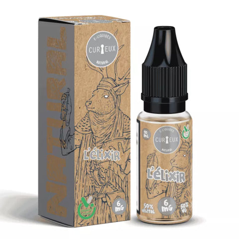 E-liquide L'Elixir Curieux Edition NATURAL, flacon de 10 mL