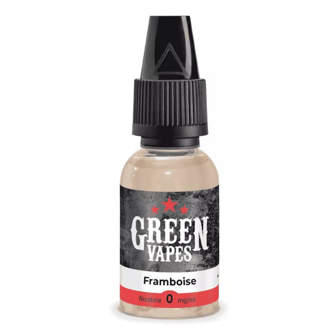 E-liquide Framboise Eliquid France Green Vapes, flacon de 10 mL