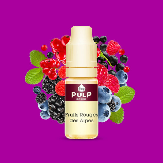 E-liquide Fruits Rouges des Alpes PULP, flacon de 10 mL