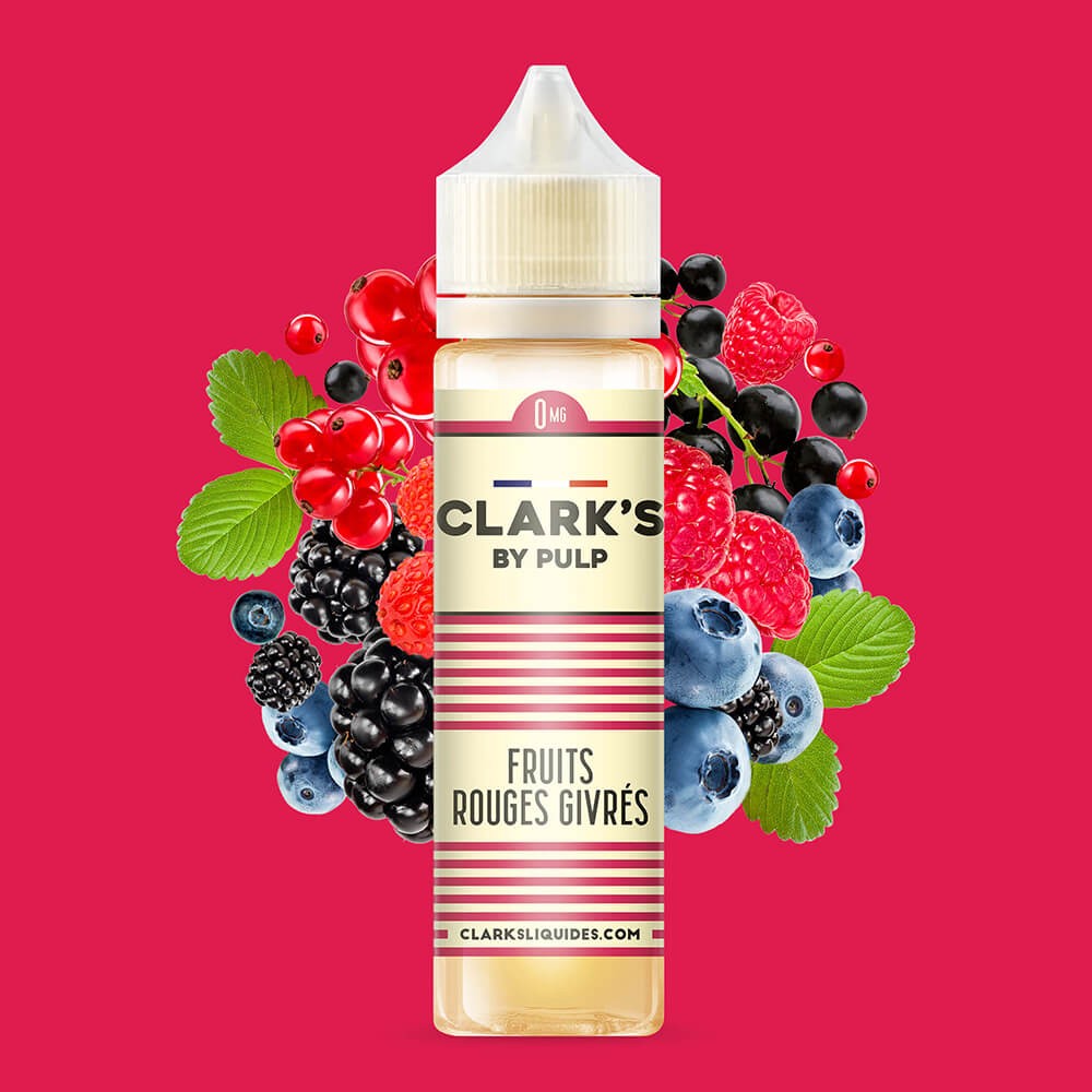 E-liquide Fruits Rouges Givrés Clark's by PULP, flacon de 50 mL
