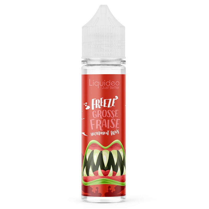 E-liquide Grosse Fraise Liquideo Freeze, flacon de 50 mL