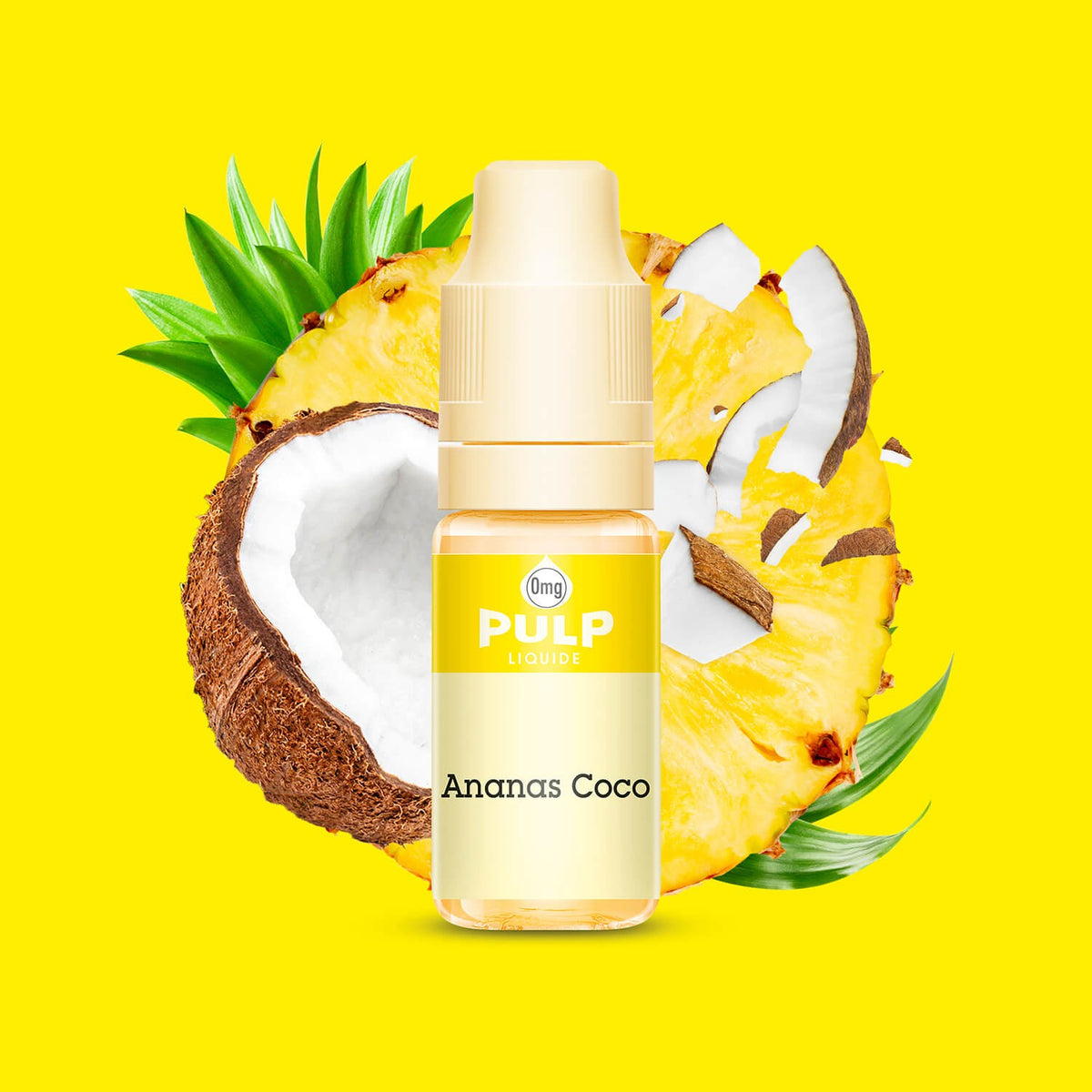 E-liquide Ananas Coco PULP, flacon de 10 mL