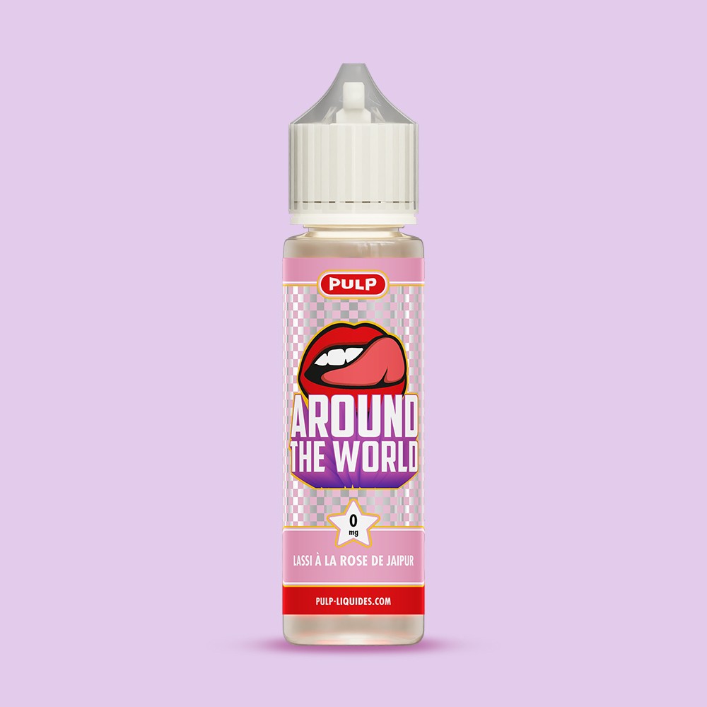 E-liquide Lassi à la Rose de Jaipur PULP Around the World, flacon de 50 mL