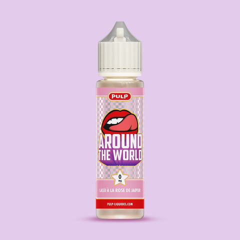 E-liquide Lassi à la Rose de Jaipur PULP Around the World, flacon de 50 mL