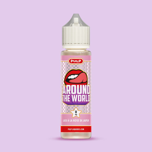 E-liquide Lassi à la Rose de Jaipur PULP Around the World, flacon de 50 mL