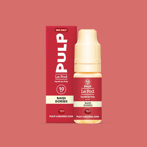 E-liquide Baies Dorées PULP Le Pod Liquide aux sels de nicotine, flacon de 10 mL