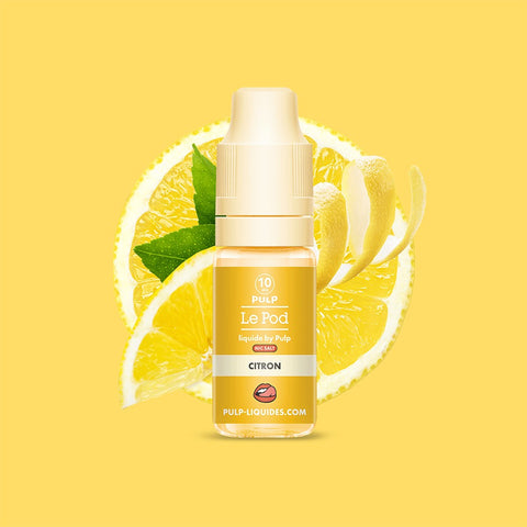 E-liquide Citron PULP Le Pod Liquide aux sels de nicotine, flacon de 10 mL