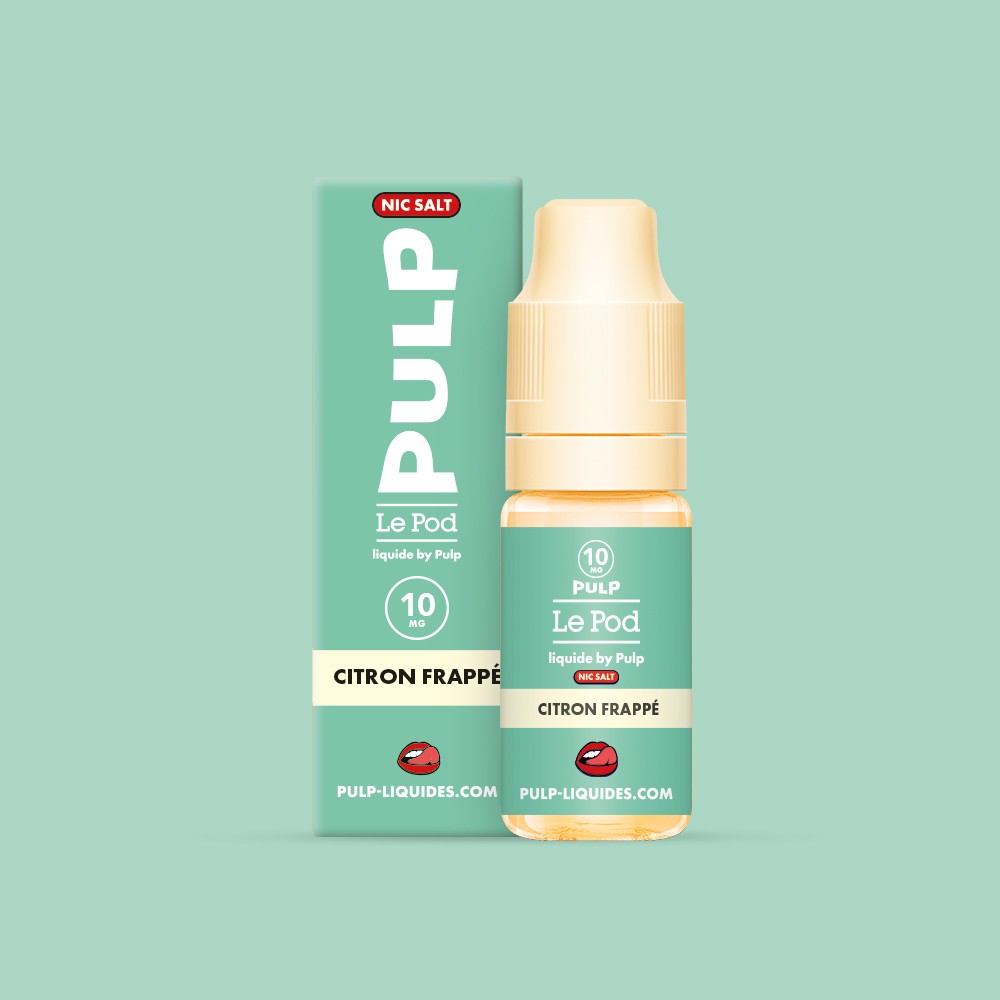 E-liquide Citron Frappé PULP Le Pod Liquide aux sels de nicotine, flacon de 10 mL