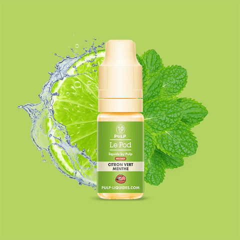 E-liquide Citron Vert Menthe PULP Le Pod Liquide aux sels de nicotine, flacon de 10 mL