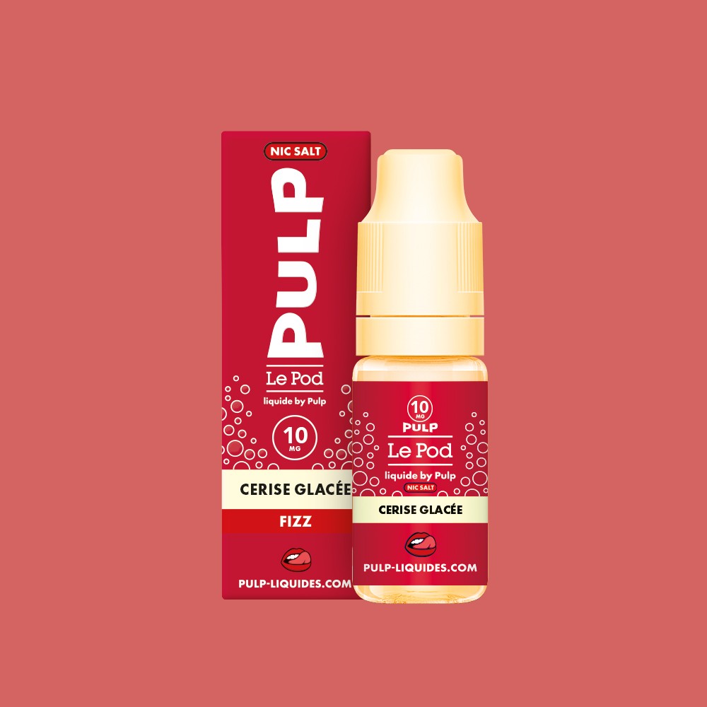 E-liquide Cerise Glacée PULP Le Pod Fizz aux sels de nicotine, flacon de 10 mL