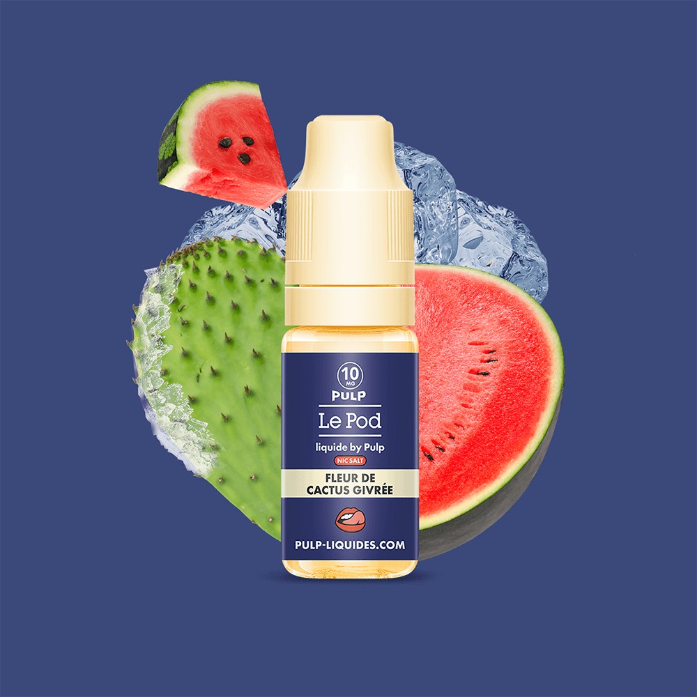 E-liquide Fleur de Cactus Givrée PULP Le Pod Liquide aux sels de nicotine, flacon de 10 mL