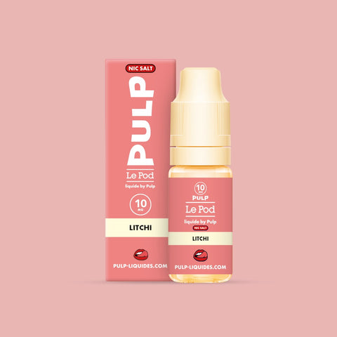 E-liquide Litchi PULP Le Pod Liquide aux sels de nicotine, flacon de 10 mL