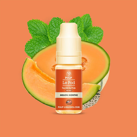 E-liquide Melon Menthe PULP Le Pod Liquide aux sels de nicotine, flacon de 10 mL