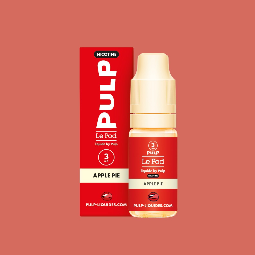 E-liquide Apple Pie PULP Le Pod Liquide Nic Base, flacon de 10 mL