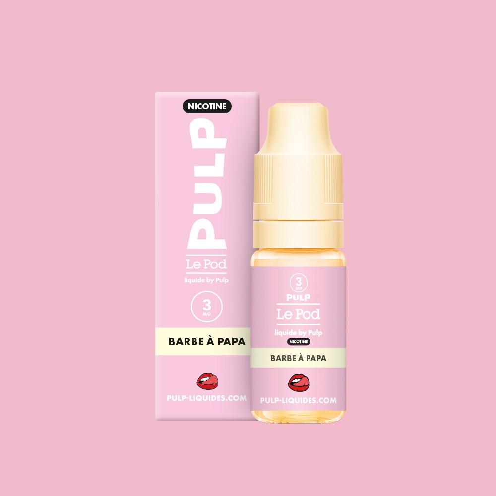 E-liquide Barbe à Papa PULP Le Pod Liquide Nic Base, flacon de 10 mL