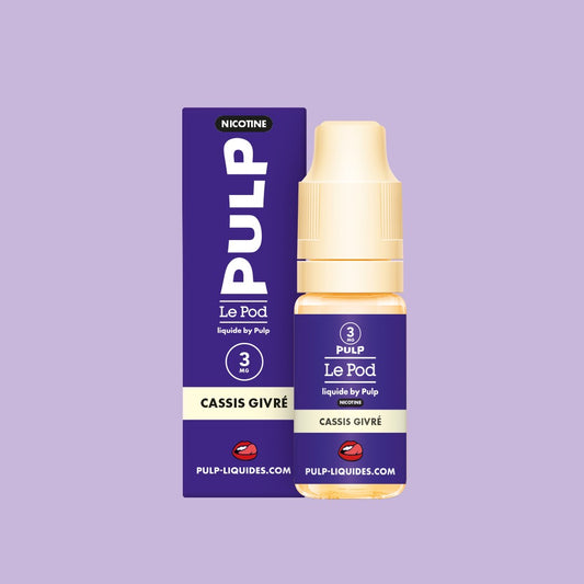 E-liquide Cassis Givré PULP Le Pod Liquide Nic Base, flacon de 10 mL