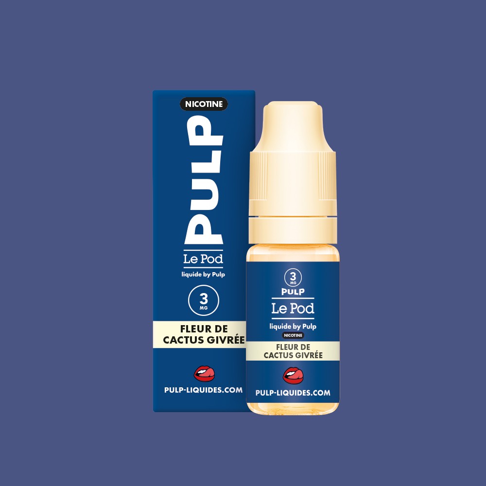 E-liquide Fleur de Cactus Givrée PULP Le Pod Liquide Nic Base, flacon de 10 mL
