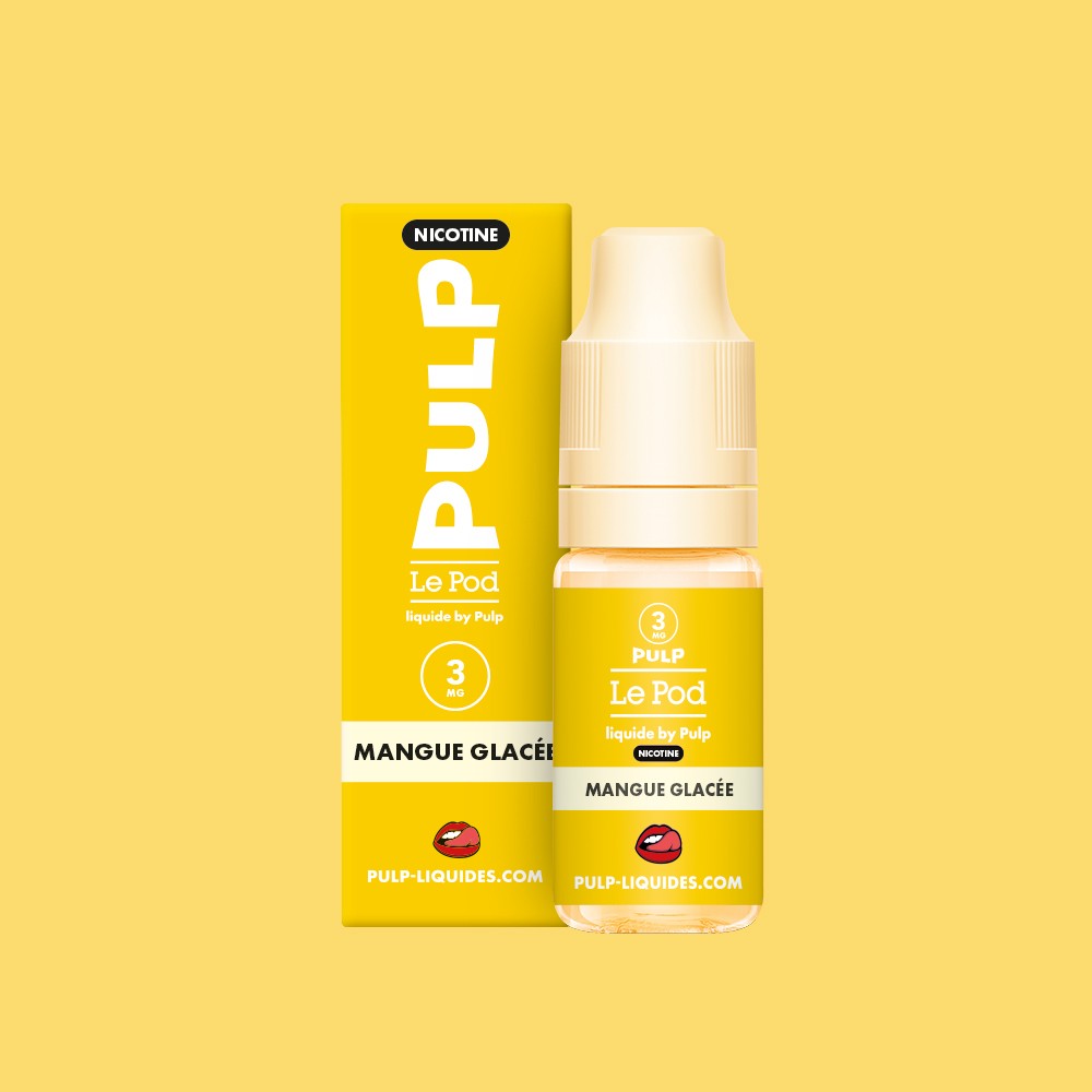 E-liquide Mangue Glacée PULP Le Pod Liquide Nic Base, flacon de 10 mL