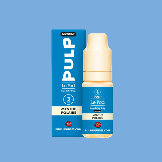 E-liquide Menthe Polaire PULP Le Pod Liquide Nic Base, flacon de 10 mL