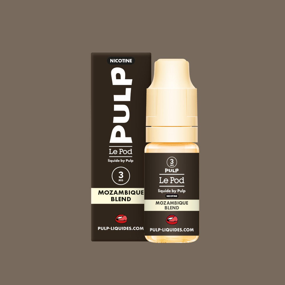 E-liquide Mozambique Blend PULP Le Pod Liquide Nic Base, flacon de 10 mL