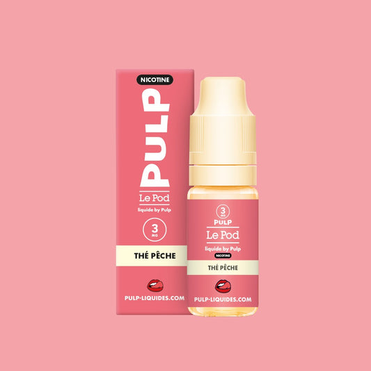 E-liquide Thé Pêche PULP Le Pod Liquide Nic Base, flacon de 10 mL
