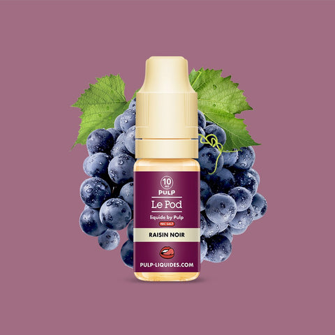 E-liquide Raisin Noir PULP Le Pod Liquide aux sels de nicotine, flacon de 10 mL